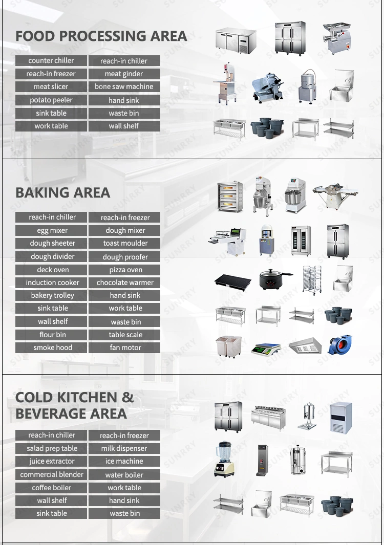 Professional Stainless Steel Industrial Catering Commercial Hotel Kitchen Equipment